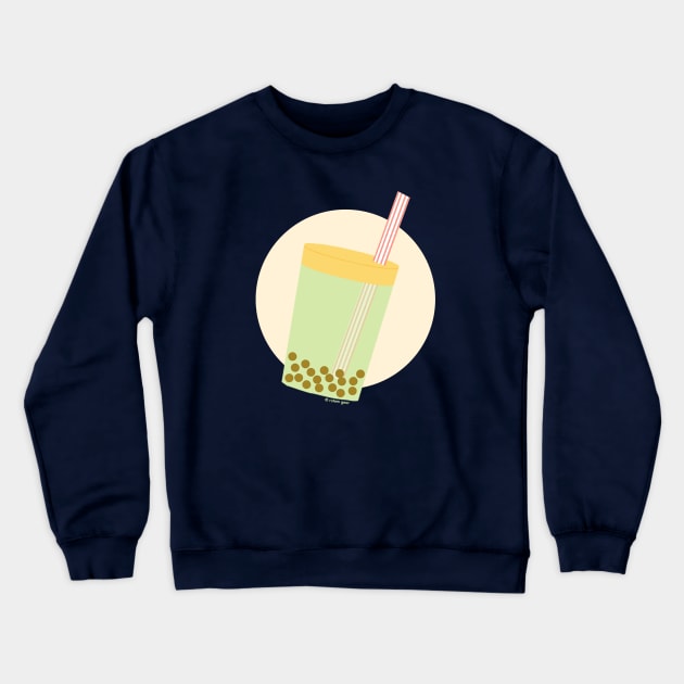 Boba Cup with Moon Crewneck Sweatshirt by jrotem